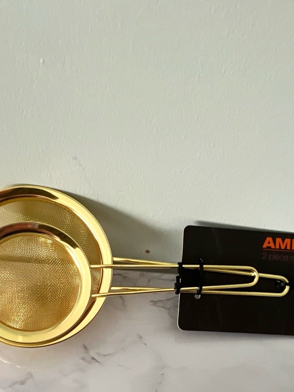 Ami Gold Tea Strainers - Set of 2
